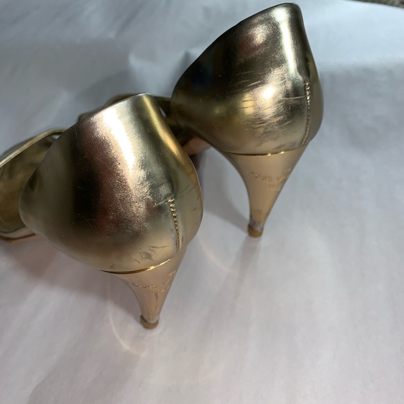 authentic LOUIS VUITTON size 35.5 metallic sandals - Picture 7 of 15